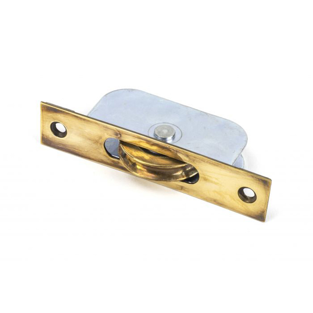 From the Anvil 1 3/4 Inch Square End Sash Pulley - Aged Brass
